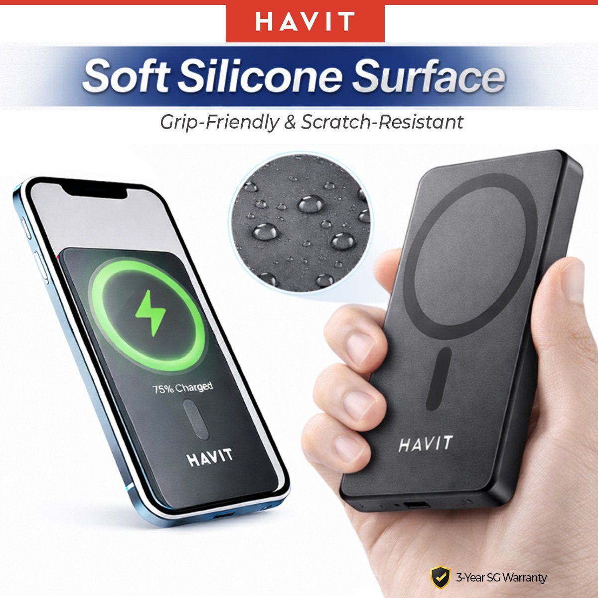 Havit Magsafe Power Bank | Magnetic Wireless | 5000mAh 10000mAh | PD 22.5W 20W 15W Fast Charging