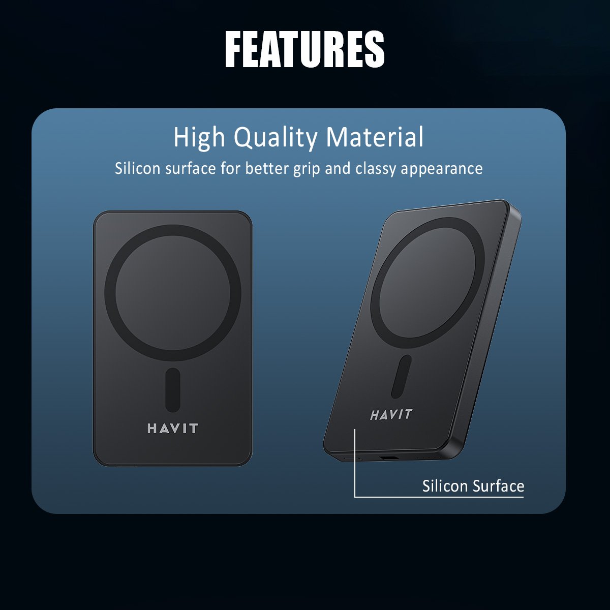 Havit Magsafe Power Bank | Magnetic Wireless | 5000mAh 10000mAh | PD 22.5W 20W 15W Fast Charging - Image 7