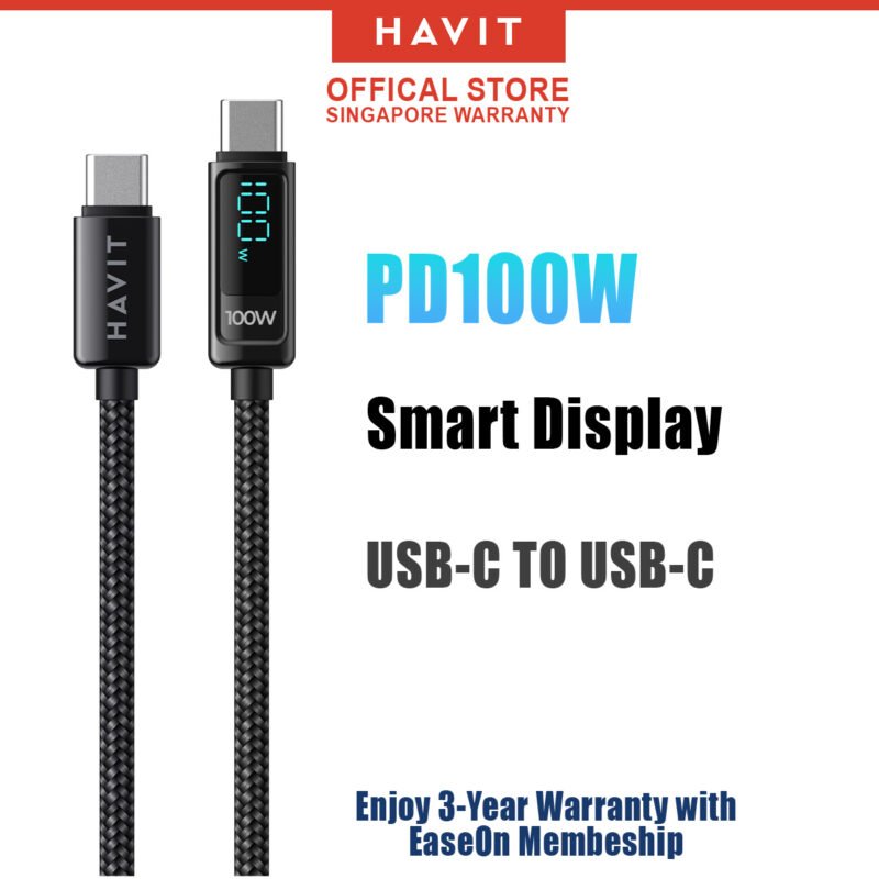 havit-100w-usb-c-cable-digital-display-zinc-alloy-nylon-braided